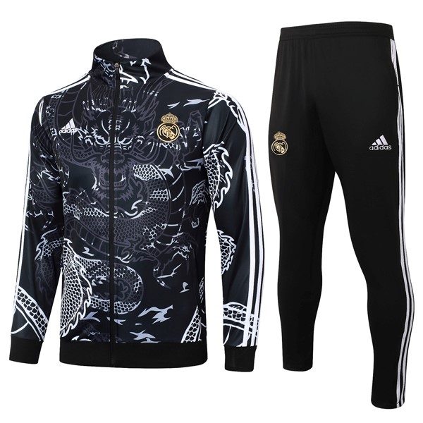 Chandal Real Madrid 2024-2025 Negro Blanco 3